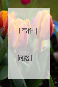 写作｜问路