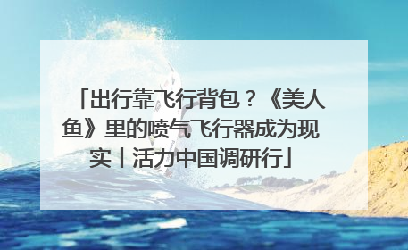 出行靠飞行背包？《美人鱼》里的喷气飞行器成为现实丨活力中国调研行