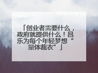 创业者需要什么，政府就提供什么！昌乐为每个年轻梦想“量体裁衣”