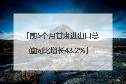 前5个月甘肃进出口总值同比增长43.2%