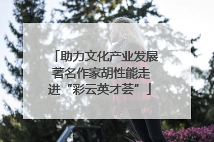 助力文化产业发展 著名作家胡性能走进“彩云英才荟”