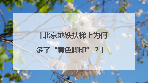 北京地铁扶梯上为何多了“黄色脚印”？