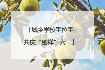 城乡学校手拉手 共庆“别样”六一
