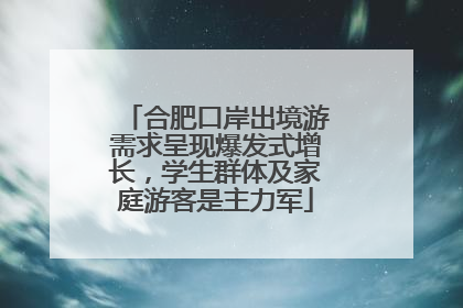 合肥口岸出境游需求呈现爆发式增长，学生群体及家庭游客是主力军