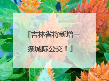 吉林省将新增一条城际公交！