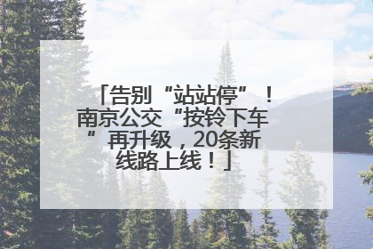 告别“站站停”！南京公交“按铃下车”再升级，20条新线路上线！