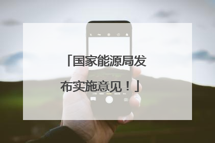 国家能源局发布实施意见！