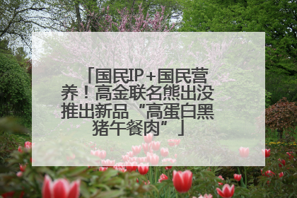 国民IP+国民营养！高金联名熊出没推出新品“高蛋白黑猪午餐肉”