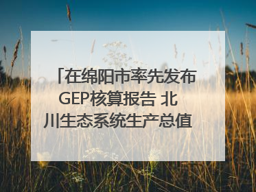 在绵阳市率先发布GEP核算报告 北川生态系统生产总值达590亿元｜新闻发布最前线
