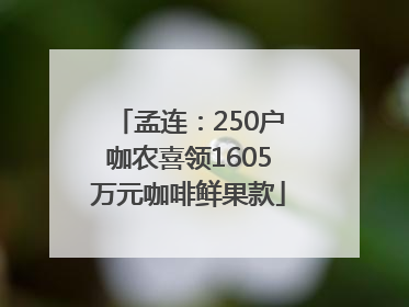 孟连：250户咖农喜领1605万元咖啡鲜果款
