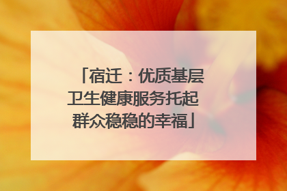 宿迁：优质基层卫生健康服务托起群众稳稳的幸福