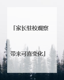 家长驻校观察带来可喜变化