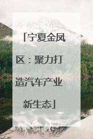 宁夏金凤区：聚力打造汽车产业新生态