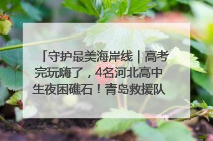 守护最美海岸线｜高考完玩嗨了，4名河北高中生夜困礁石！青岛救援队火速出动救上岸
