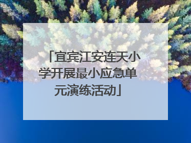 宜宾江安连天小学开展最小应急单元演练活动