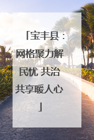 宝丰县：网格聚力解民忧 共治共享暖人心