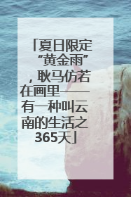夏日限定“黄金雨”，耿马仿若在画里——有一种叫云南的生活之365天