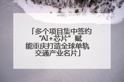 多个项目集中签约 “AI+芯片”赋能重庆打造全球单轨交通产业名片