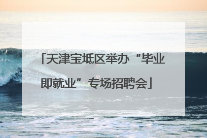 天津宝坻区举办“毕业即就业”专场招聘会