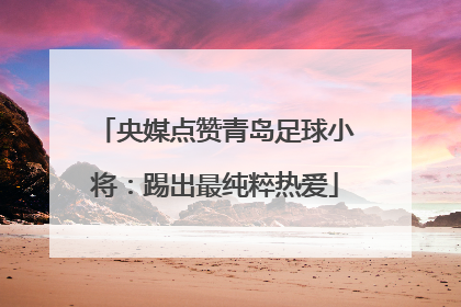 央媒点赞青岛足球小将：踢出最纯粹热爱