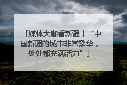 媒体大咖看新疆丨“中国新疆的城市非常繁华，处处都充满活力”