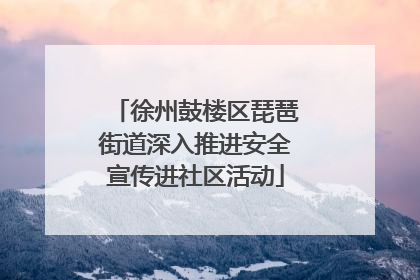 徐州鼓楼区琵琶街道深入推进安全宣传进社区活动