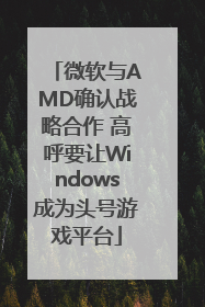 微软与AMD确认战略合作 高呼要让Windows成为头号游戏平台