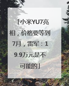 小米YU7亮相，价格要等到7月，雷军：19.9万元是不可能的