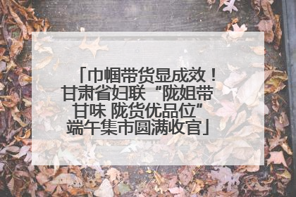 巾帼带货显成效！甘肃省妇联“陇姐带甘味 陇货优品位”端午集市圆满收官