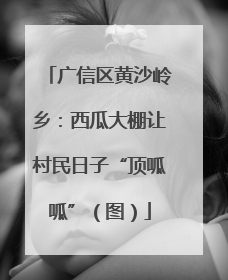 广信区黄沙岭乡：西瓜大棚让村民日子“顶呱呱”（图）