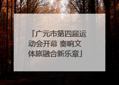 广元市第四届运动会开幕 奏响文体旅融合新乐章