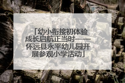 幼小衔接初体验 成长启航正当时——怀远县永平幼儿园开展参观小学活动
