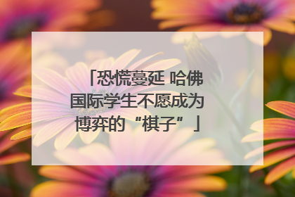 恐慌蔓延 哈佛国际学生不愿成为博弈的“棋子”