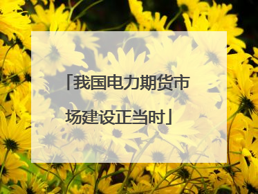 我国电力期货市场建设正当时