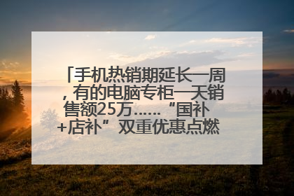 手机热销期延长一周，有的电脑专柜一天销售额25万……“国补+店补”双重优惠点燃德州“考后经济”