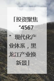 投资聚焦“4567”现代化产业体系，黑龙江产业换新景