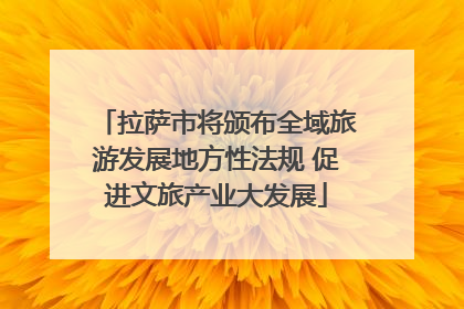 拉萨市将颁布全域旅游发展地方性法规 促进文旅产业大发展