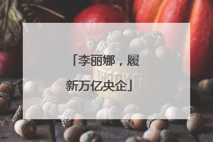 李丽娜，履新万亿央企