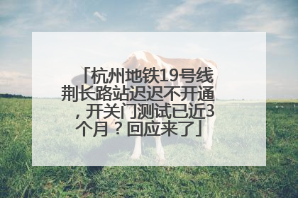 杭州地铁19号线荆长路站迟迟不开通，开关门测试已近3个月？回应来了