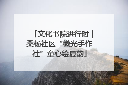 文化书院进行时｜桑杨社区“微光手作社”童心绘夏韵