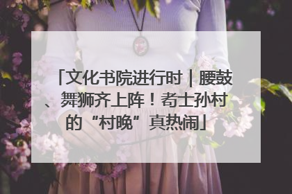 文化书院进行时｜腰鼓、舞狮齐上阵！耇士孙村的“村晚”真热闹
