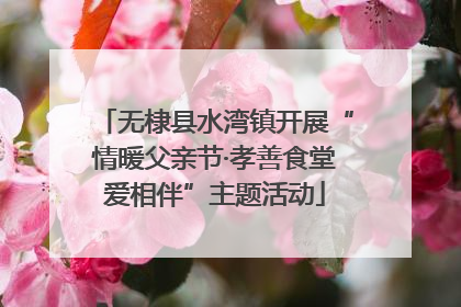 无棣县水湾镇开展“情暖父亲节·孝善食堂爱相伴”主题活动