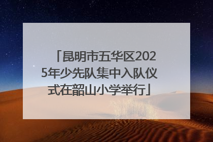 昆明市五华区2025年少先队集中入队仪式在韶山小学举行