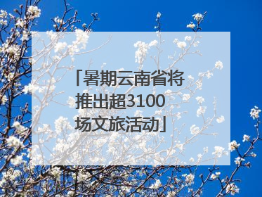 暑期云南省将推出超3100场文旅活动