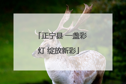 正宁县 一盏彩灯 绽放新彩
