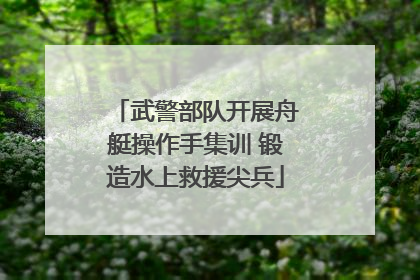 武警部队开展舟艇操作手集训 锻造水上救援尖兵