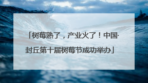 树莓熟了，产业火了！中国·封丘第十届树莓节成功举办
