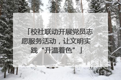校社联动开展党员志愿服务活动，让文明实践“升温着色”