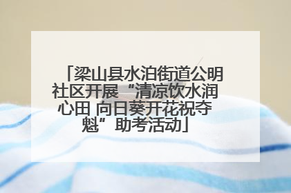 梁山县水泊街道公明社区开展“清凉饮水润心田 向日葵开花祝夺魁”助考活动