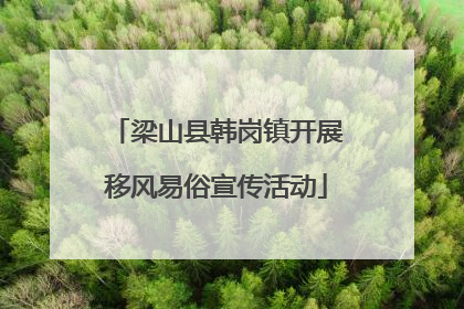 梁山县韩岗镇开展移风易俗宣传活动